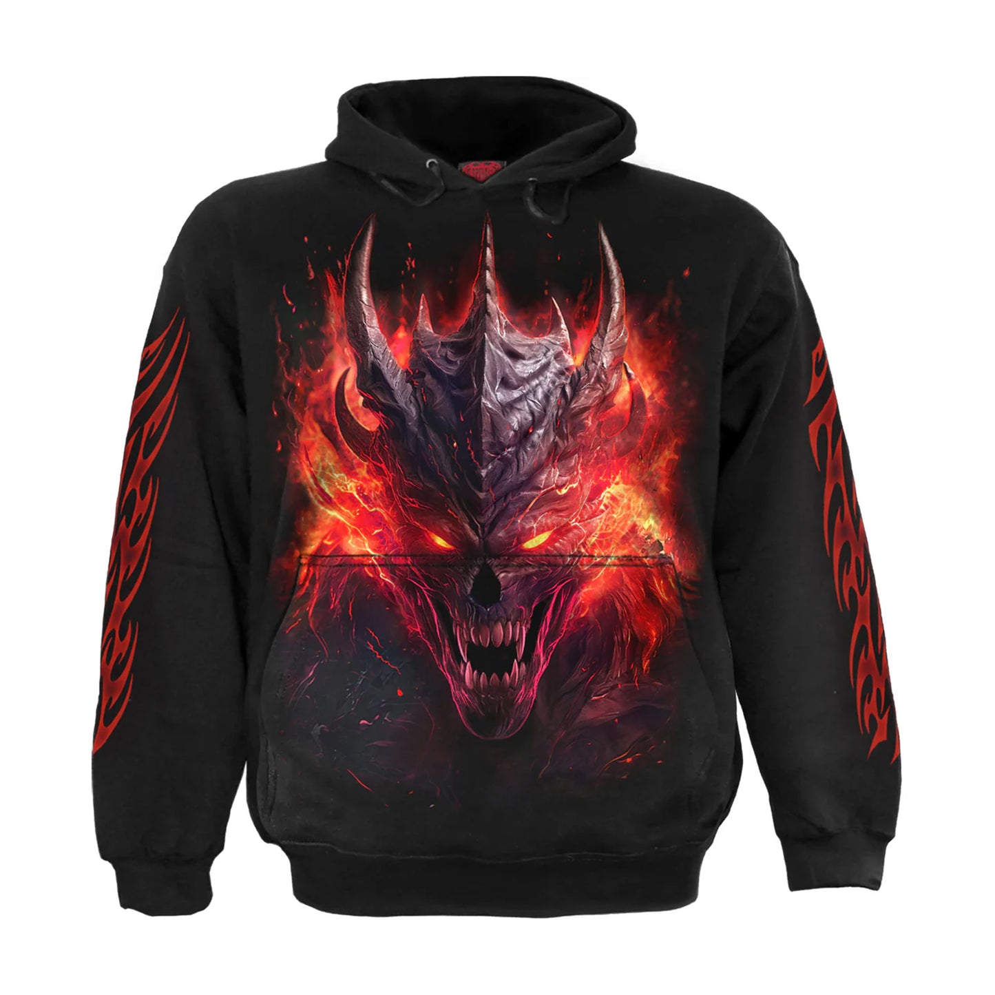 Black - Front - Spiral Unisex Adult Riff Burner Hoodie