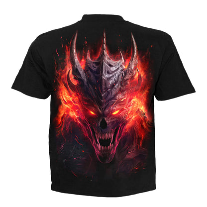 Black - Back - Spiral Direct Unisex Adult Riff Burner Back Print Short-Sleeved T-Shirt