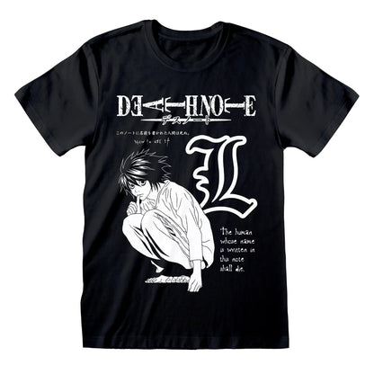 Black - Front - Death Note Unisex Adult Mono Sketch T-Shirt