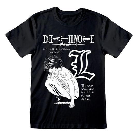 Black - Front - Death Note Unisex Adult Mono Sketch T-Shirt
