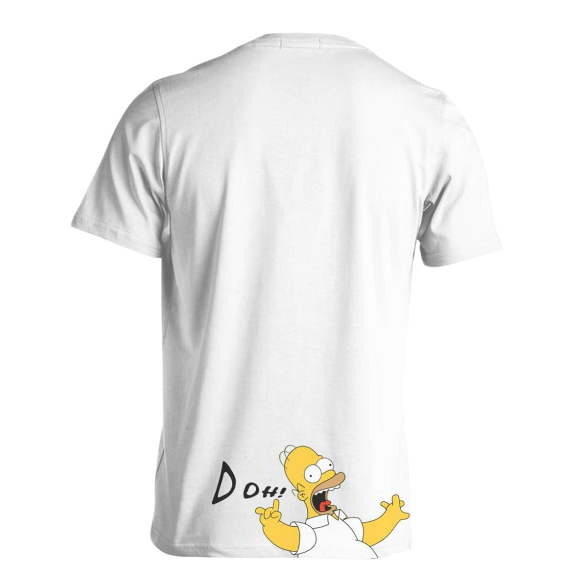 White - Back - The Simpsons Unisex Adult Homer Simpson Guitar T-Shirt