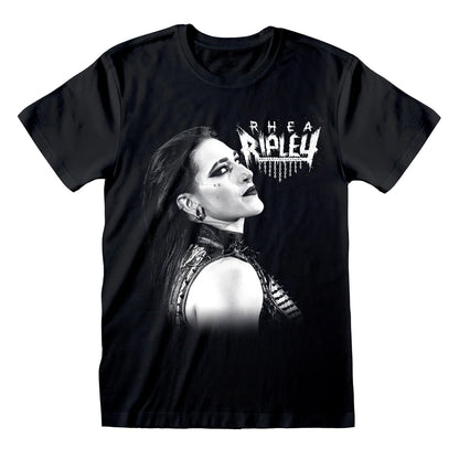 Black - Front - WWE Unisex Adult Rhea Ripley Faded Pose T-Shirt