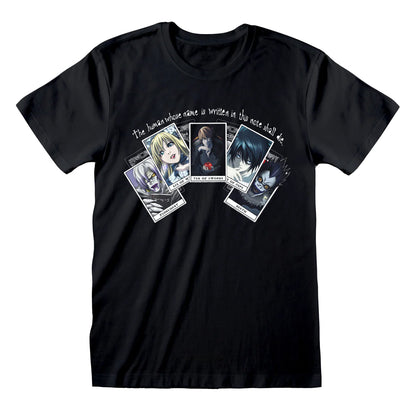 Black - Front - Death Note Unisex Adult Playing Card T-Shirt