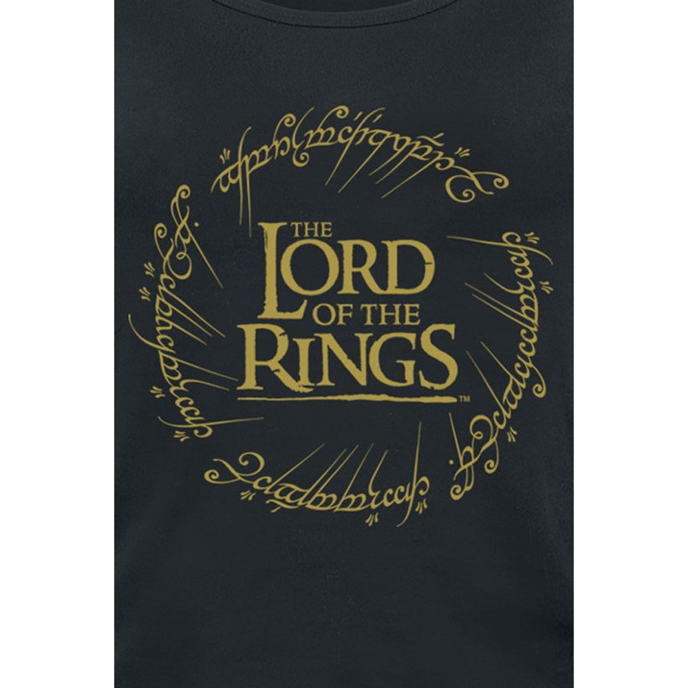 Black - Side - The Lord Of The Rings Womens-Ladies Logo Tank Top