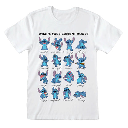 White - Front - Lilo & Stitch Unisex Adult Emotions T-Shirt