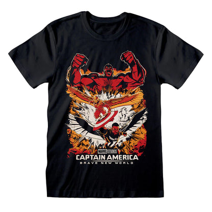 Black - Front - Captain America: Brave New World Unisex Adult Montage T-Shirt