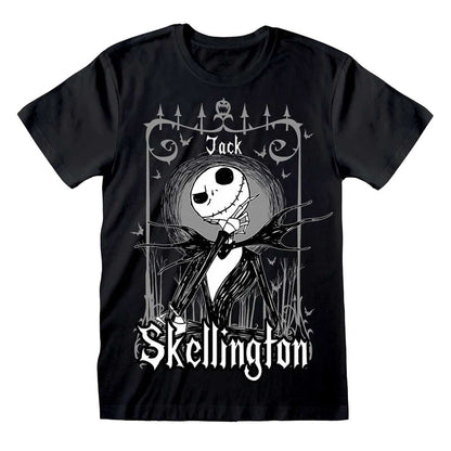 Black - Front - Nightmare Before Christmas Unisex Adult Jack Skellington Frame T-Shirt