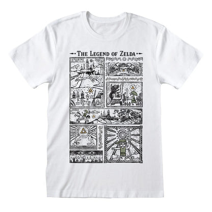 White - Front - The Legend Of Zelda Unisex Adult Nintendo Stained Glass T-Shirt