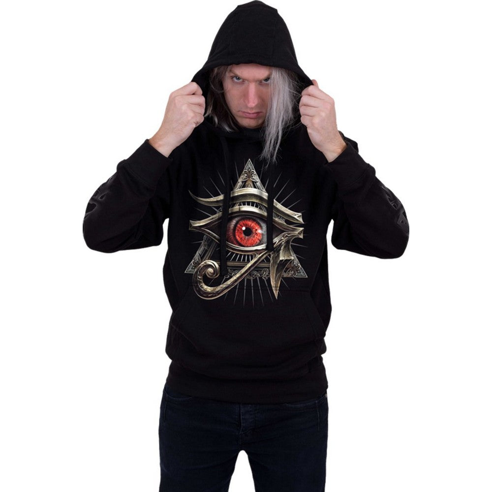 Black - Side - Spiral Direct Unisex Adult Evil Eye Hoodie