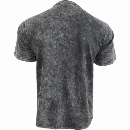 Black - Back - Spiral Direct Unisex Adult Acid Wash T-Shirt
