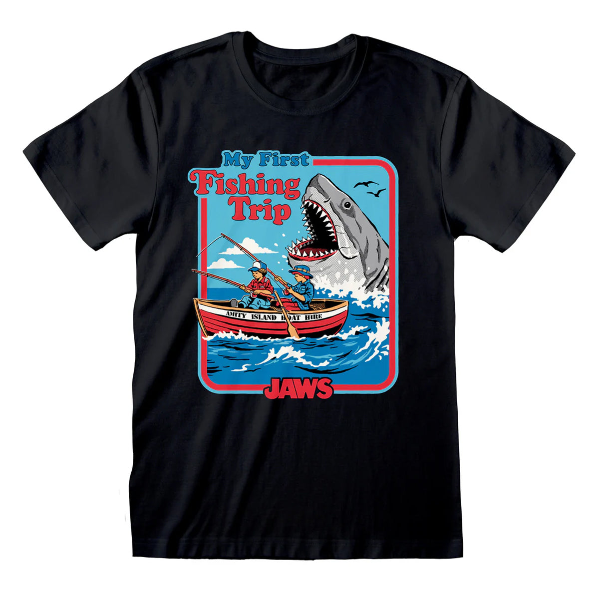 Black - Front - Steven Rhodes Unisex Adult My First Fishing Trip T-Shirt