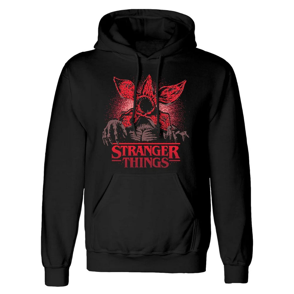 Black - Front - Stranger Things Unisex Adult Demogorgon Pixel Hoodie