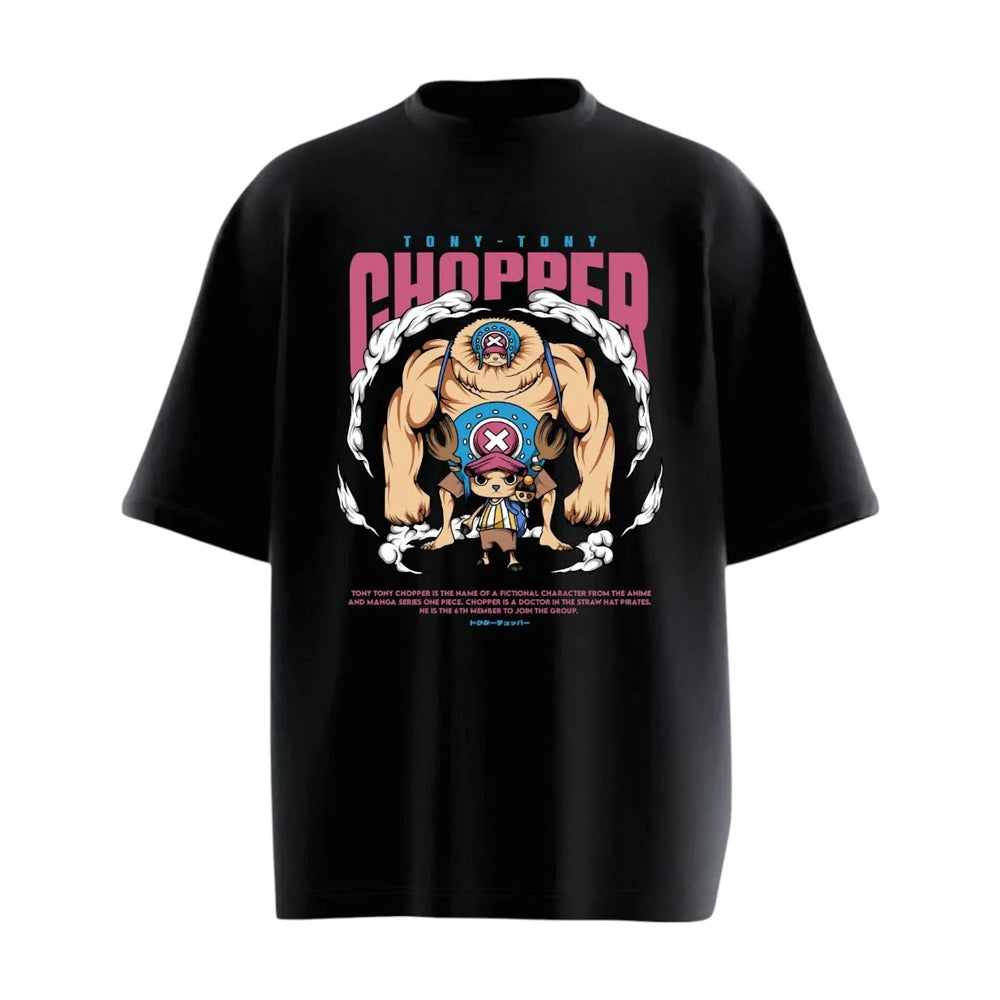Black - Front - One Piece Unisex Adult Tony Tony Chopper T-Shirt