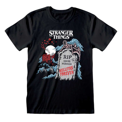Black - Front - Stranger Things Unisex Adult Rip Eddie T-Shirt