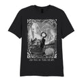 Black - Front - Coraline Unisex Adult Horror Scene T-Shirt