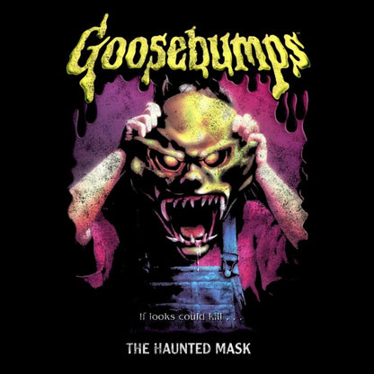 Black - Back - Goosebumps Unisex Adult The Haunted Mask T-Shirt