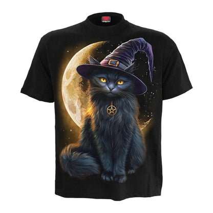 Black - Front - Spiral Unisex Adult Familiar Magic T-Shirt