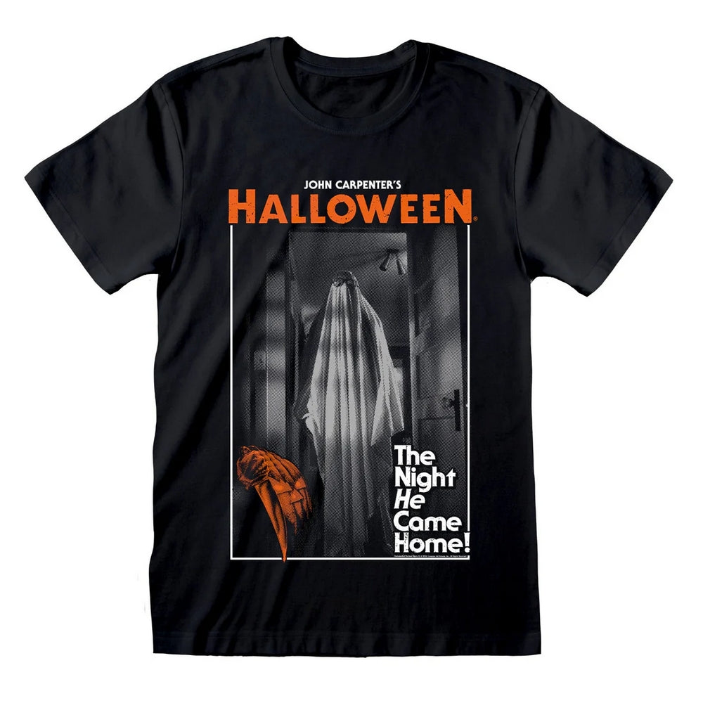 Black - Front - Halloween Unisex Adult Ghost Shaped T-Shirt