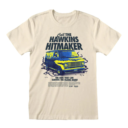 Natural - Front - Stranger Things Unisex Adult Call The Hawkins Hitmaker T-Shirt
