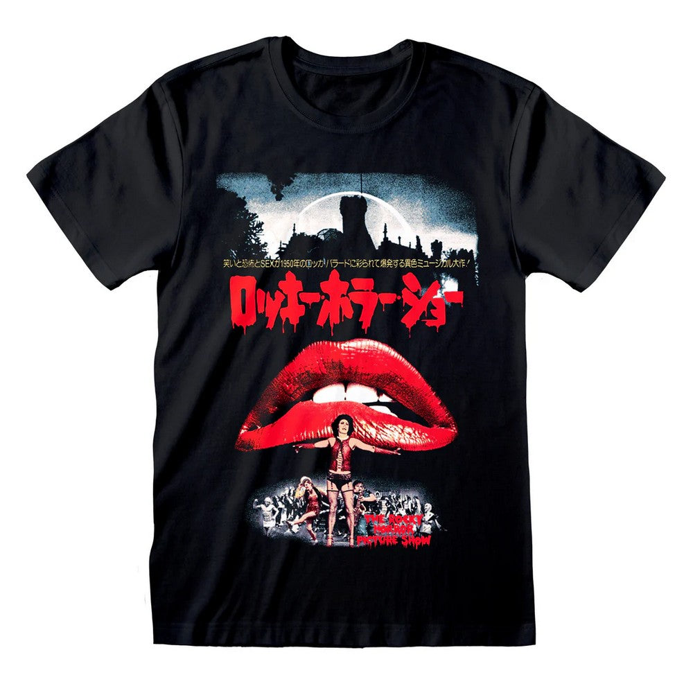 Black - Front - The Rocky Horror Picture Show Unisex Adult Japanese T-Shirt