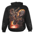 Black - Back - Spiral Unisex Adult Hell Rider Hoodie