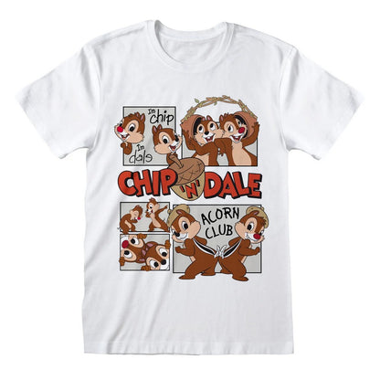 White - Front - Chip ´N´ Dale Unisex Adult Friendship T-Shirt
