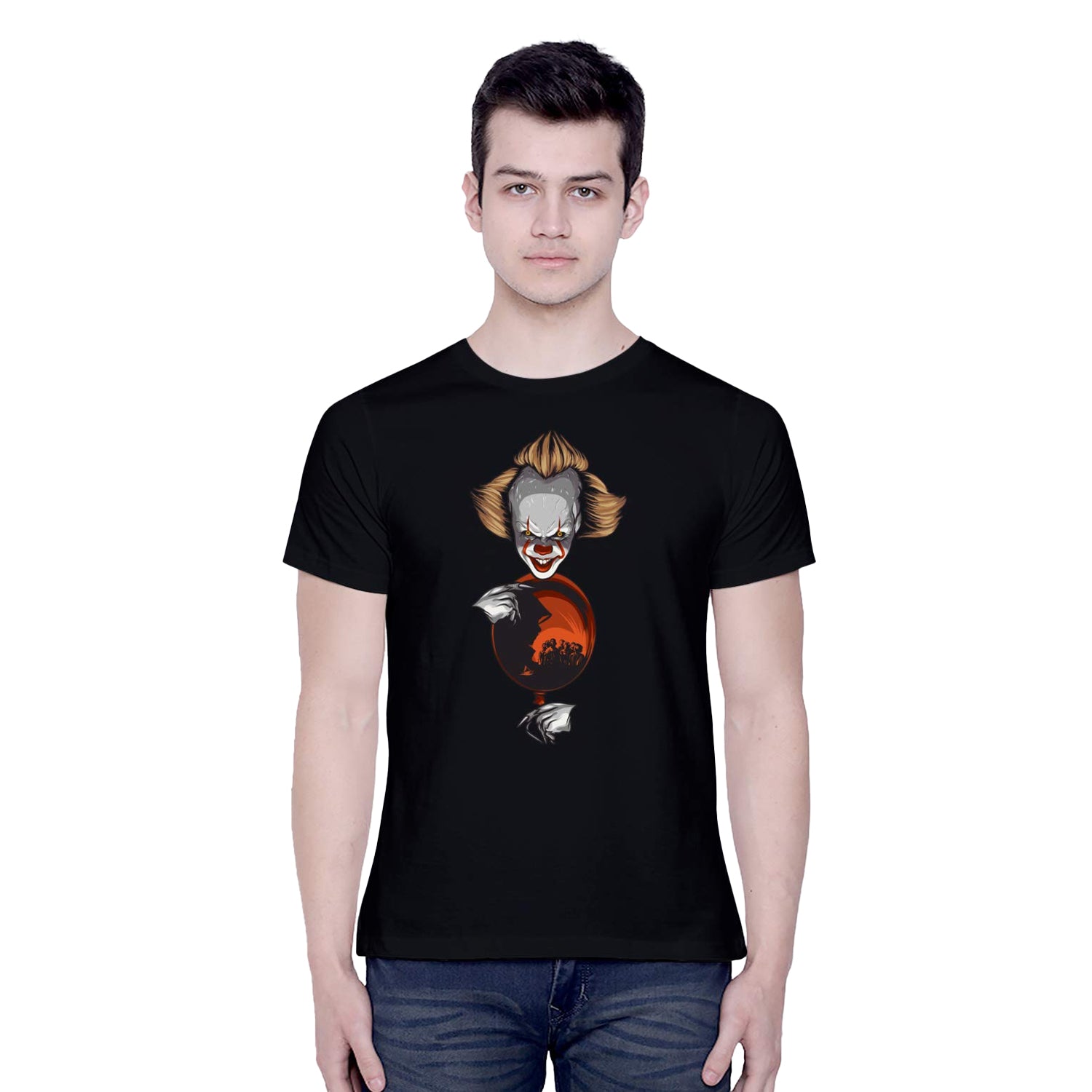 Black - Side - It Unisex Adult Pennywise T-Shirt