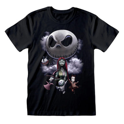 Black - Front - Nightmare Before Christmas Unisex Adult Montage T-Shirt