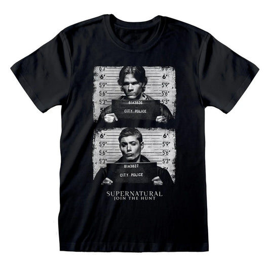 Black - Front - Supernatural Unisex Adult Line Up T-Shirt
