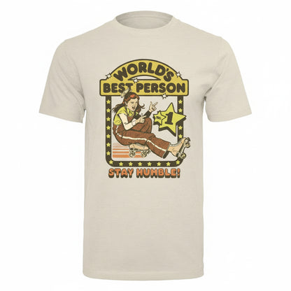 Natural - Front - Steven Rhodes Unisex Adult Stay Humble T-Shirt