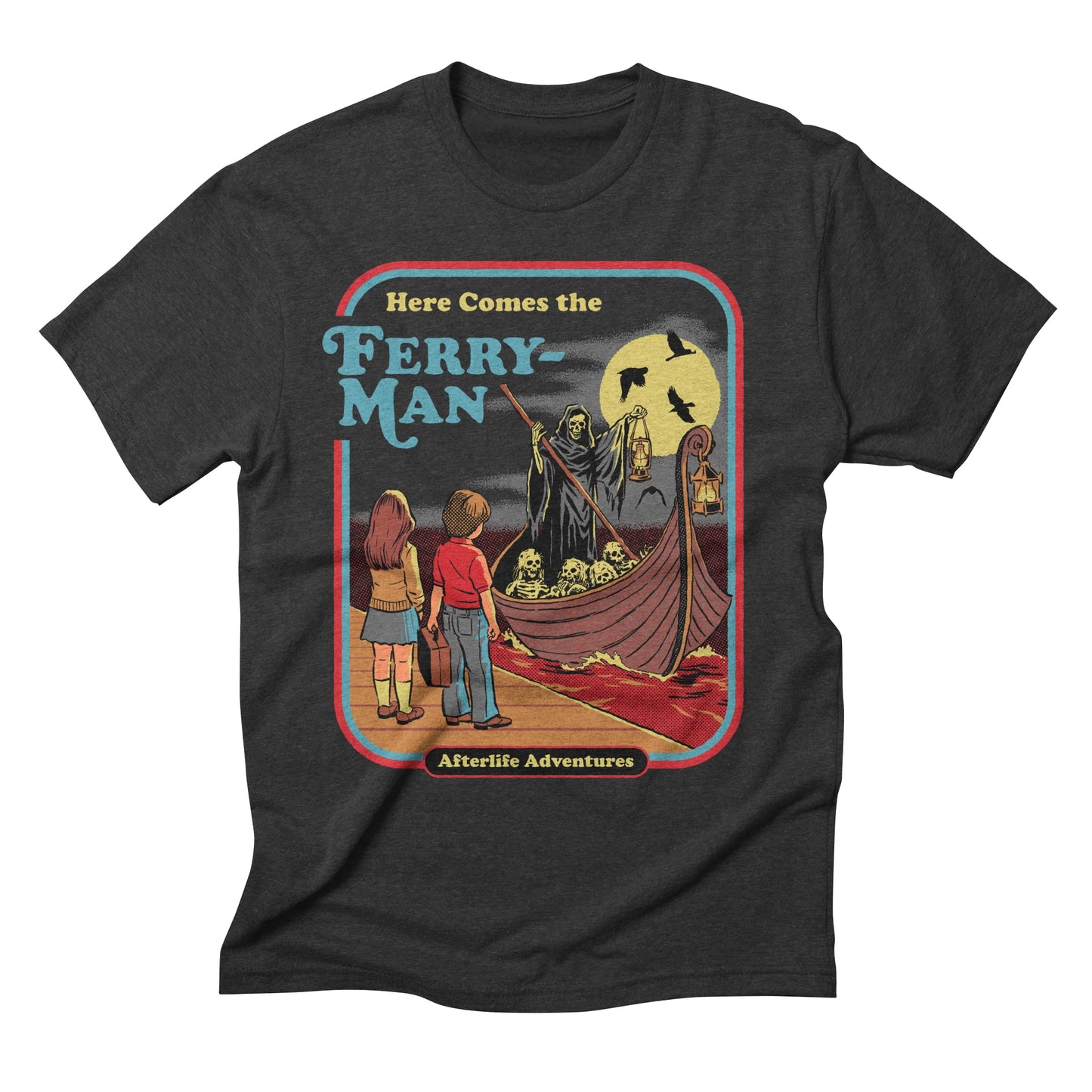 Black - Front - Steven Rhodes Unisex Adult Ferryman T-Shirt
