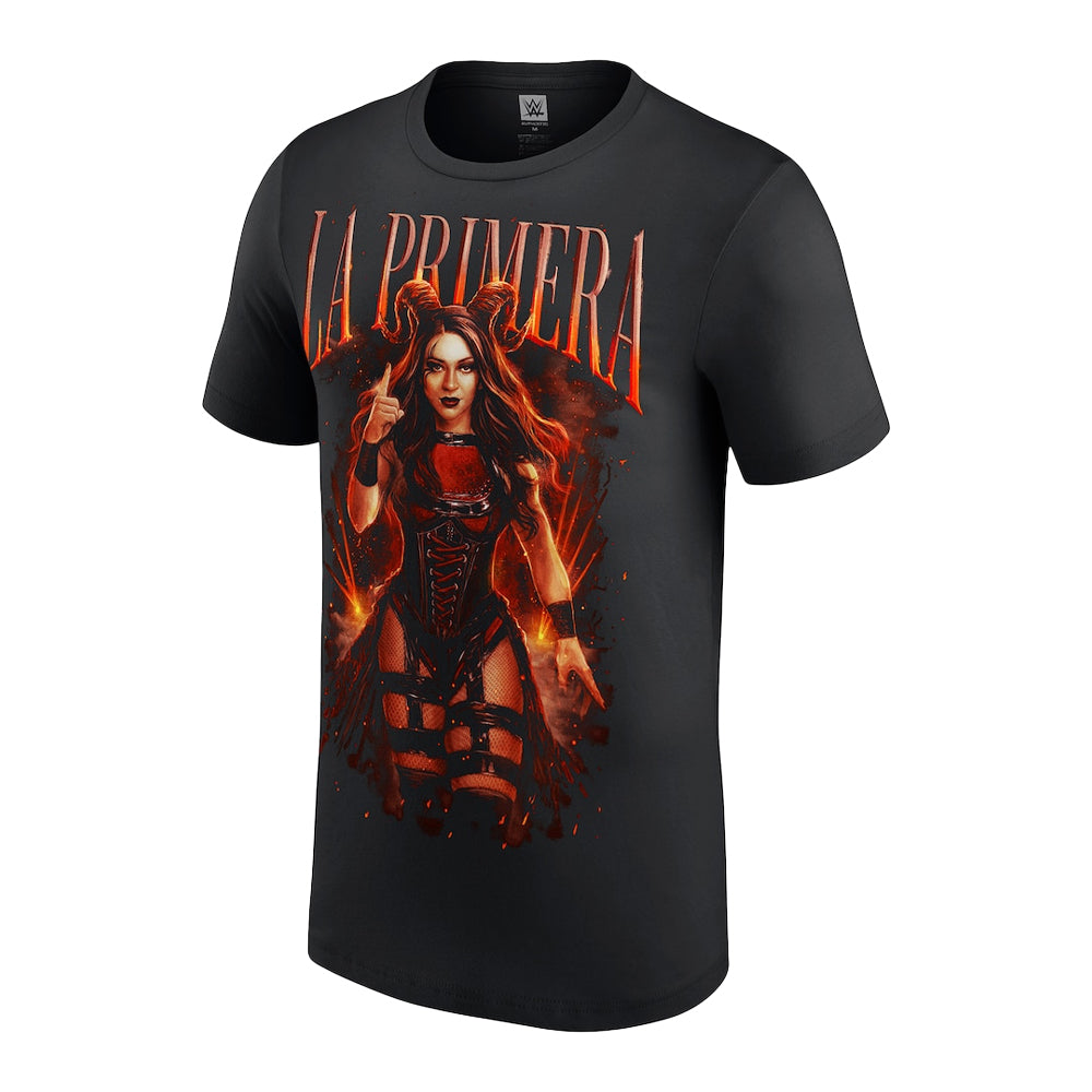 Black - Front - WWE Unisex Adult Stephanie Vaquer La Primera T-Shirt