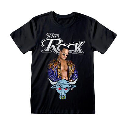 Black - Front - WWE Unisex Adult Eyebrow T-Shirt