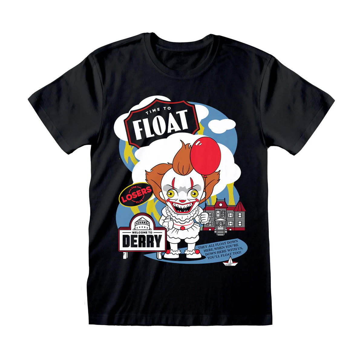 Black - Front - It Unisex Adult Game Cover T-Shirt