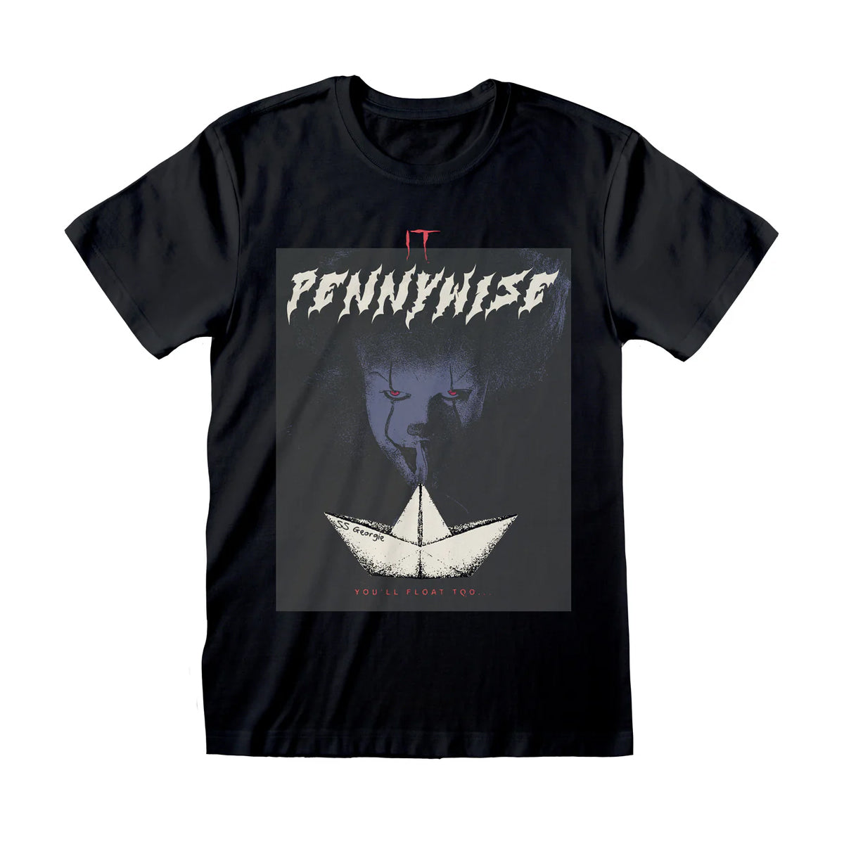 Black - Front - It Unisex Adult Shooosh Boat T-Shirt