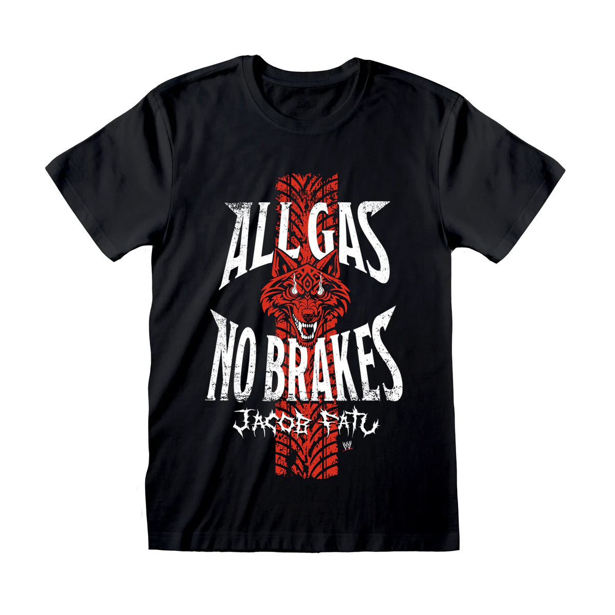 Black - Front - WWE Unisex Adult All Gas T-Shirt