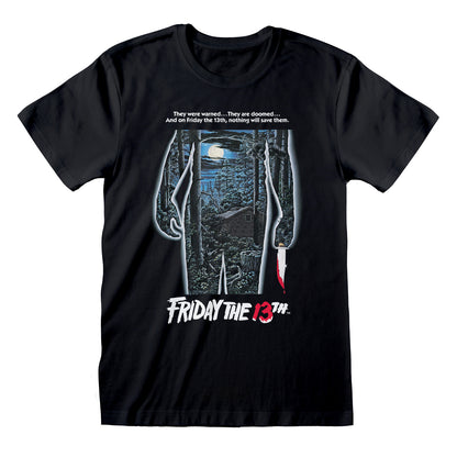 Black - Front - Friday The 13th Unisex Adult Poster T-Shirt