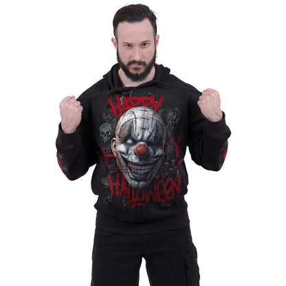Black - Back - Spiral Direct Unisex Adult Happy Horroween Hoodie
