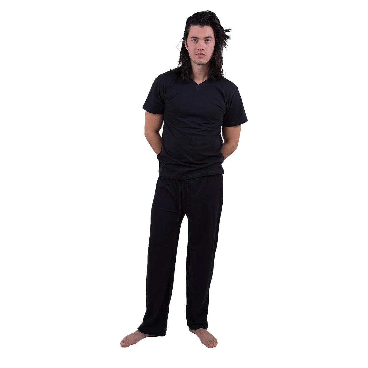 Black - Lifestyle - Spiral Mens Gothic Pyjama Set