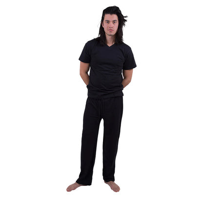 Black - Lifestyle - Spiral Mens Gothic Pyjama Set