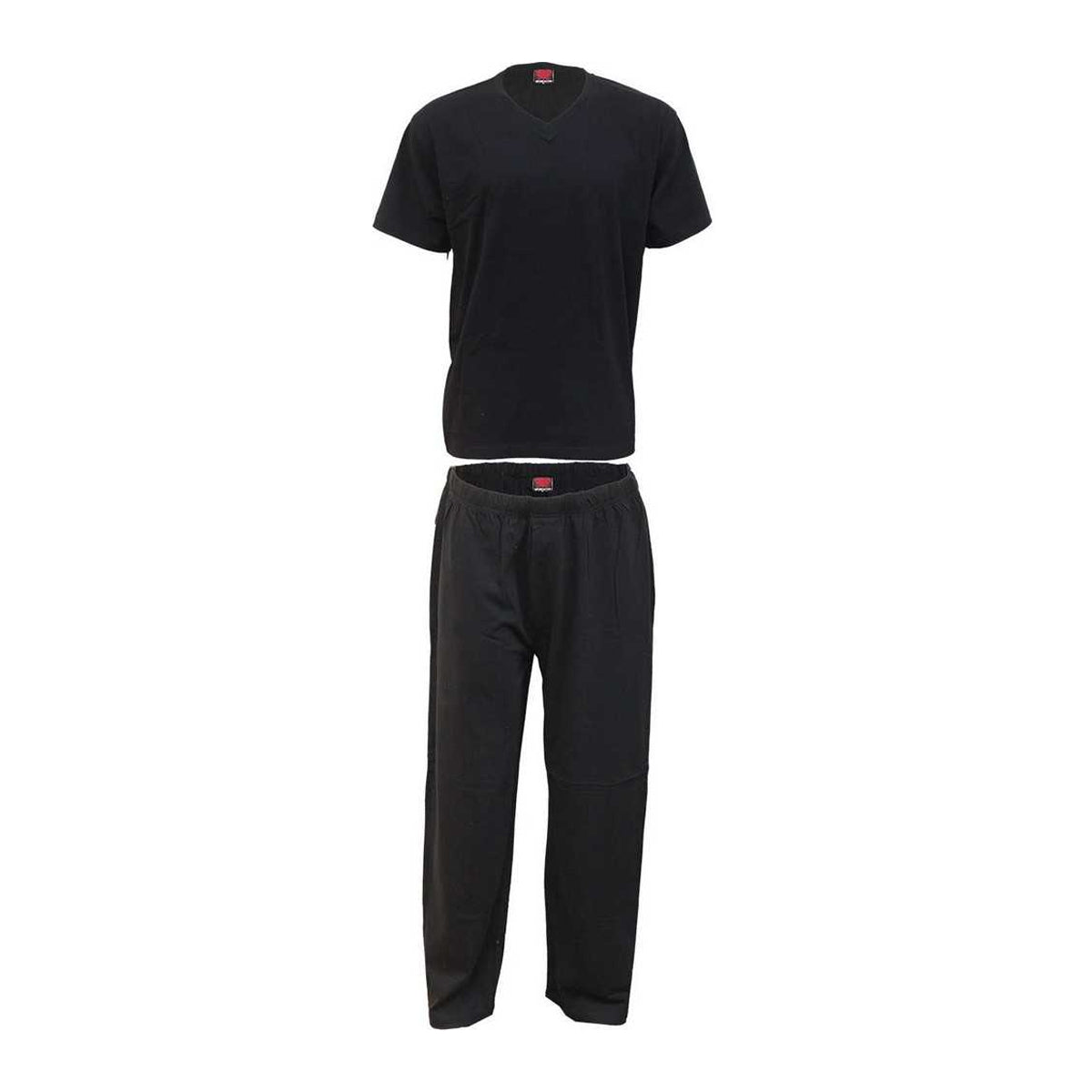 Black - Front - Spiral Mens Gothic Pyjama Set
