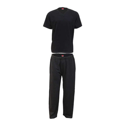 Black - Front - Spiral Mens Gothic Pyjama Set