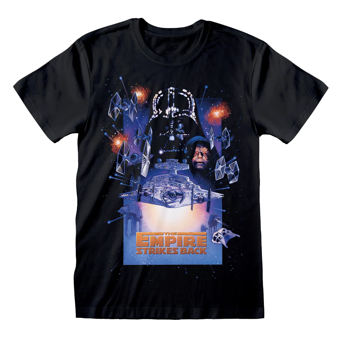 Black - Front - Star Wars: The Empire Strikes Back Unisex Adult Classic T-Shirt