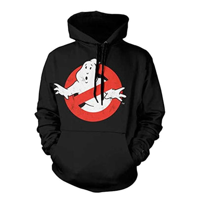 Black - Front - Ghostbusters Unisex Adult Logo Hoodie