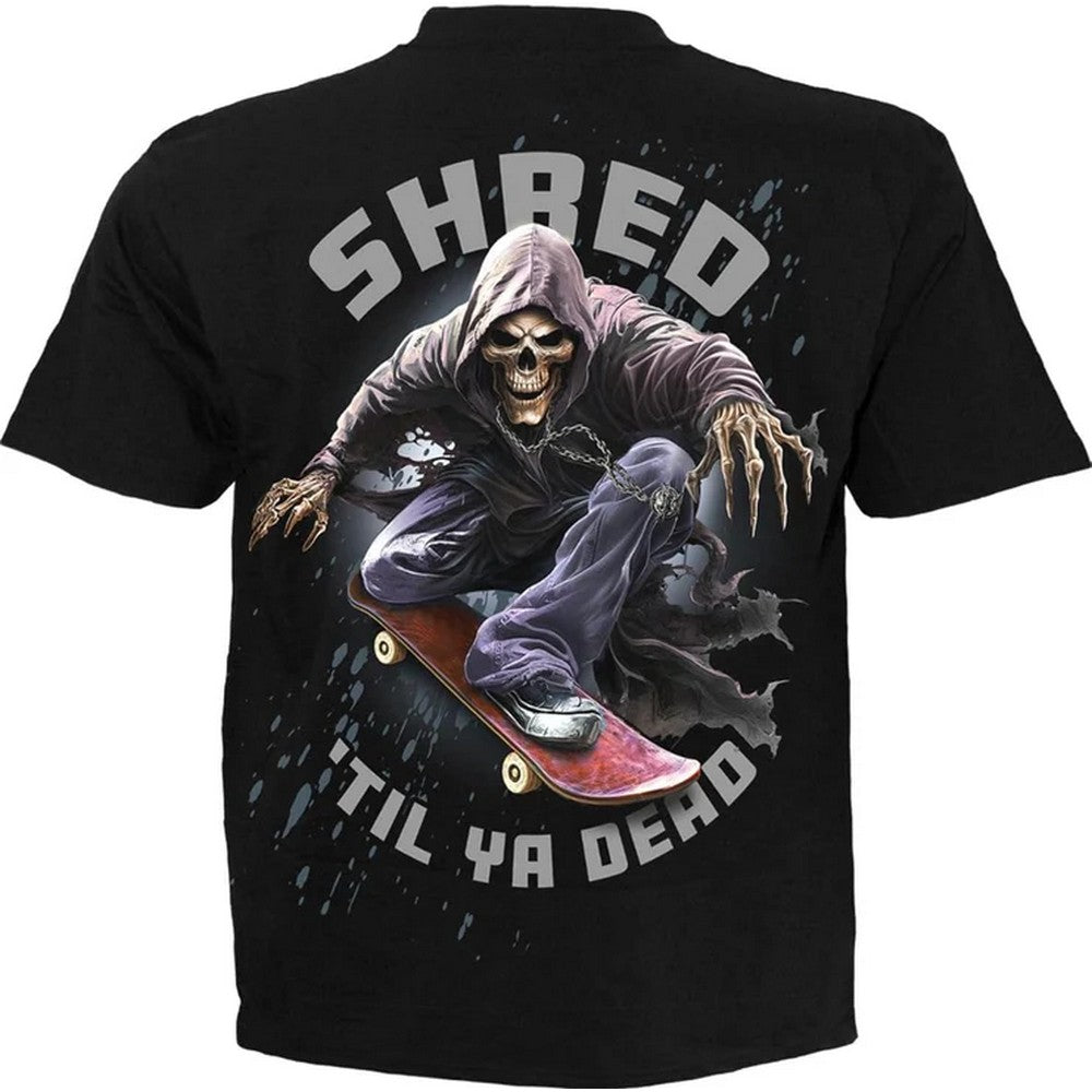 Black - Back - Spiral Unisex Adult Soul Boarder T-Shirt