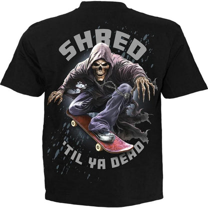 Black - Back - Spiral Unisex Adult Soul Boarder T-Shirt