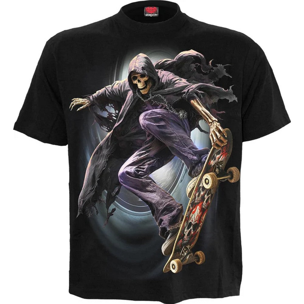 Black - Front - Spiral Unisex Adult Soul Boarder T-Shirt