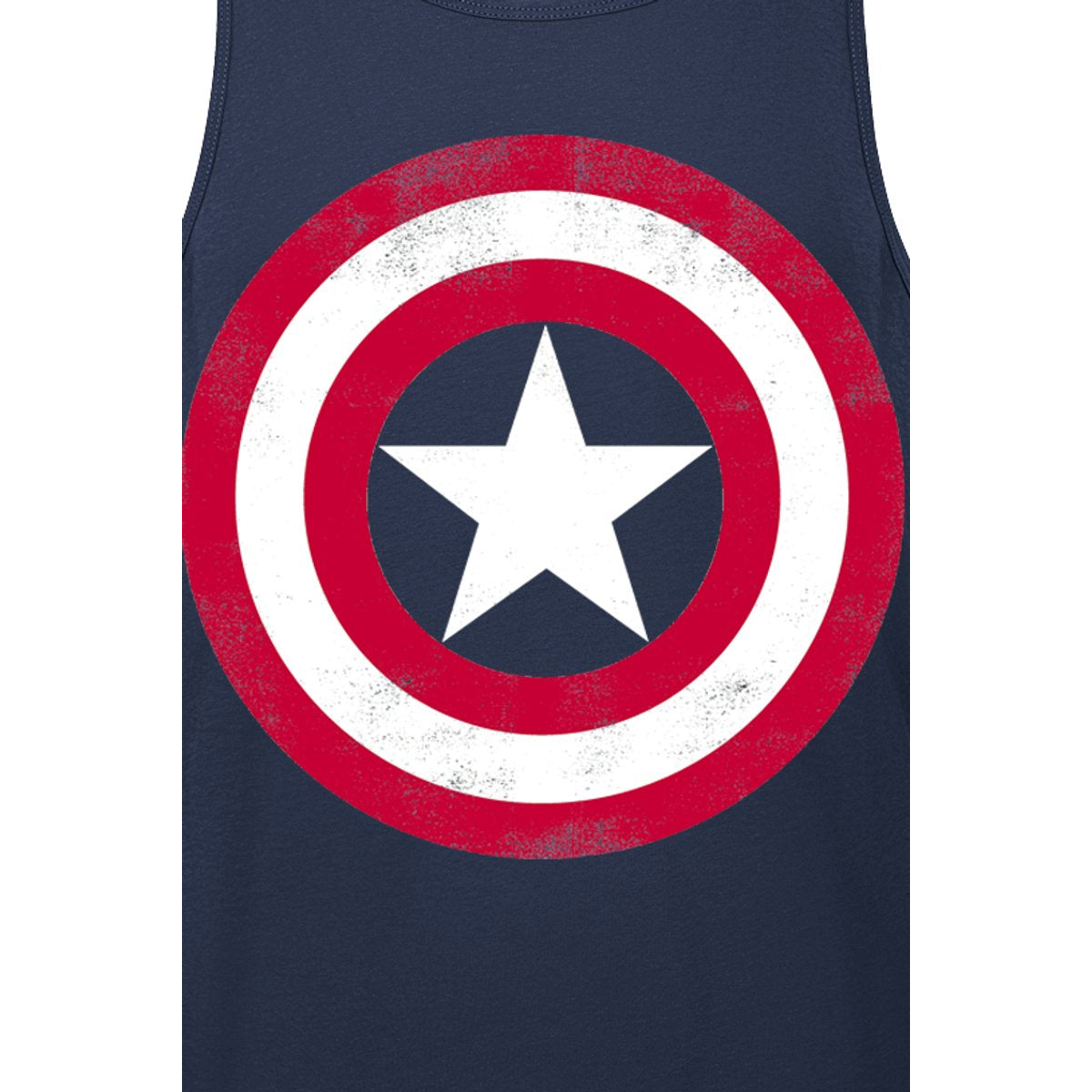 Navy Blue - Side - Captain America Unisex Adult Shield Tank Top