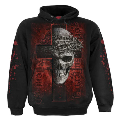 Black - Front - Spiral Direct Unisex Adult Silent Suffering Hoodie
