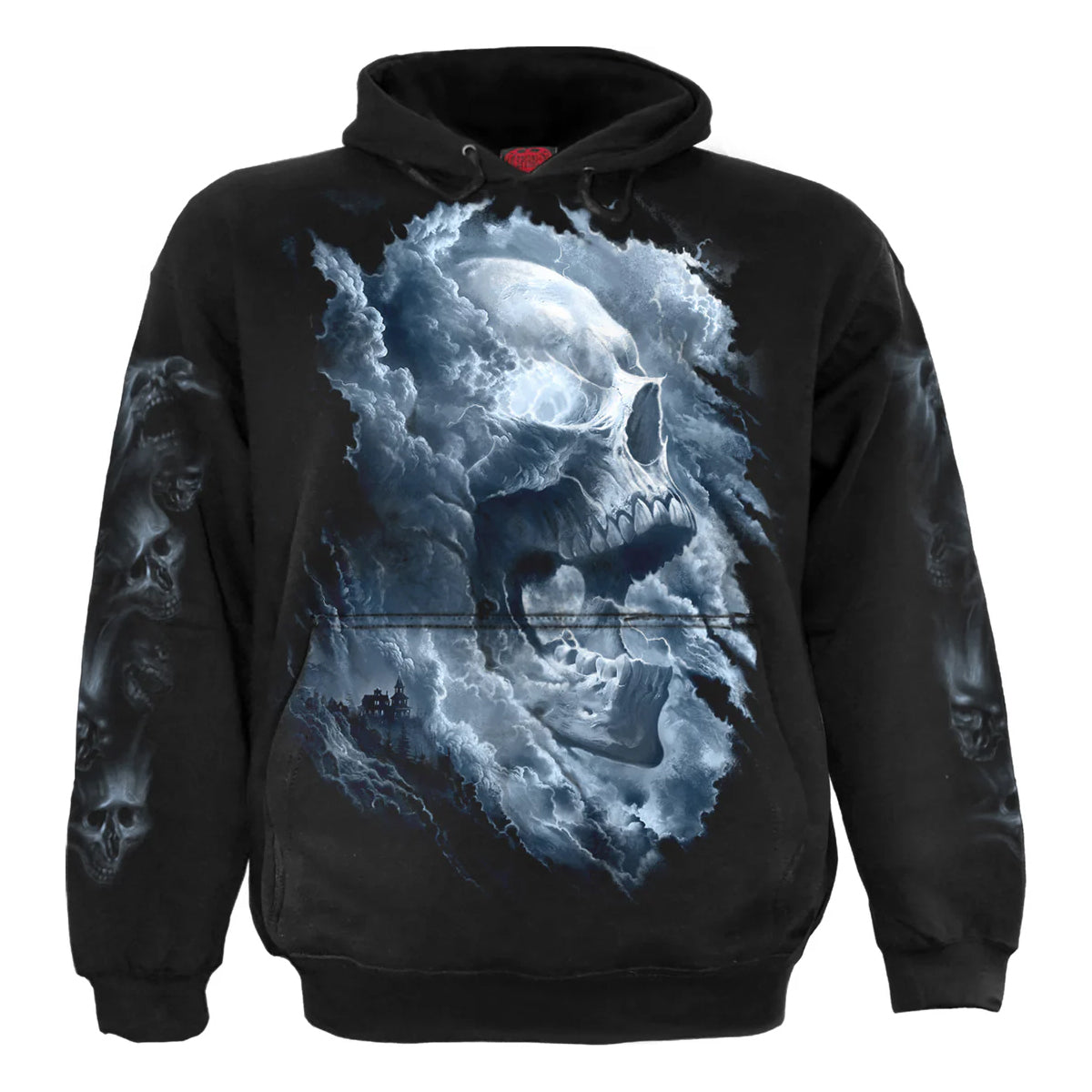 Black - Front - Spiral Direct Unisex Adult Grave Skies Hoodie